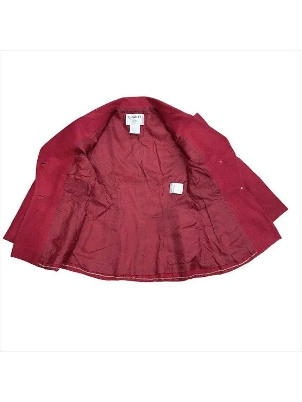 Chanel Down Jacket 36 Tessuto Bordeaux